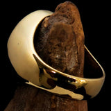 Perfectly crafted Men's Sailor Ring Big Anchor Blue - Solid Brass - BikeRing4u