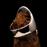 Perfectly crafted Men's Saint Lorenz Cross Ring black - Sterling Silver - BikeRing4u