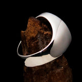 Perfectly crafted Men's Sailor Ring Big Anchor Black - Sterling Silver - BikeRing4u