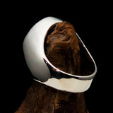 Perfectly crafted Men's Sailor Ring Big Anchor Black - Sterling Silver - BikeRing4u