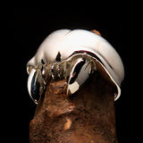 Excellent crafted Men's Zombie Denture Ring - Sterling Silver - BikeRing4u