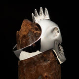 Excellent crafted Men's Punk Skull Ring Mohawk - Sterling Silver - BikeRing4u