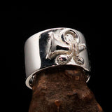 Excellent crafted Yankee Cavalry Horn Ring - Sterling Silver - BikeRing4u