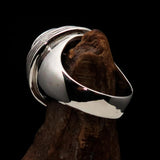 Excellent crafted Men's Retro Circle by Circle Ring - Sterling Silver - BikeRing4u