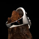 Excellent crafted Men's Marine's Military Ring - Sterling Silver - BikeRing4u