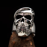 Excellent Crafted Men's Drill Sergeant Army Skull Ring - Sterling Silver - BikeRing4u