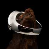 Excellent crafted Lady's Love Ring the big Kiss - Mirror Polished Sterling Silver - BikeRing4u