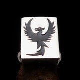 Excellent crafted Men's Ring Black Phoenix - Sterling Silver - BikeRing4u