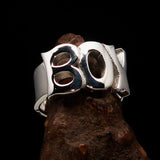 Excellent crafted One Word Boy Ring - Sterling Silver - BikeRing4u