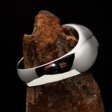 Excellent crafted Men's Biker Ring Black Hebrew Skull - Sterling Silver 925 - BikeRing4u