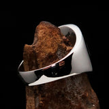 Excellent crafted ancient Men's Twin Head Eagle Ring Black - Sterling Silver - BikeRing4u