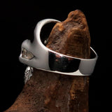 Excellent crafted Men's Masonic Ring Black Archer Skull - Sterling Silver 925 - BikeRing4u
