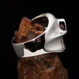 Excellent Crafted Men's red Number 13 Gnome Skull Ring - Sterling Silver - BikeRing4u