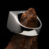 Perfectly crafted Men's Ring Flag of Canada - Sterling Silver - BikeRing4u