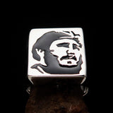 Excellent crafted Men's Revolution Ring Black Fidel - Sterling Silver - BikeRing4u