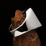 Excellent crafted Men's Revolution Ring Black Fidel - Sterling Silver - BikeRing4u