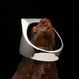 Excellent crafted Men's Revolution Ring Black Fidel - Sterling Silver - BikeRing4u