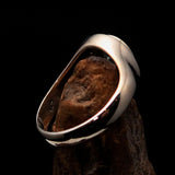 Sterling Silver Solitaire Ring with oval Cut Blue Zircon and 14 CZ - Size 6.5 - BikeRing4u