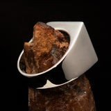 Perfectly crafted Men's Ring winged blue Lion of Venice - Sterling Silver - BikeRing4u