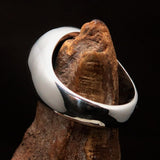 Perfectly crafted domed Men's Zodiac Cancer Ring Red - Sterling Silver - BikeRing4u