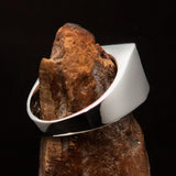 Perfectly crafted Men's red Naval Cannon Ring - Sterling Silver - BikeRing4u
