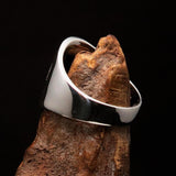 Excellent crafted ancient Men's Red Garuda Ring - Sterling Silver - BikeRing4u