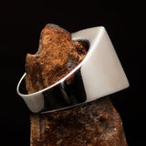 Perfectly crafted Men's black Sinhalese Lion Ring - Sterling Silver - BikeRing4u