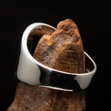 Excellent crafted Men's blue Greek Letter PI Ring - Sterling Silver - BikeRing4u