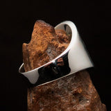 Excellent crafted Men's Claddagh Ring blue winged heart Star Moon - Sterling Silver - BikeRing4u