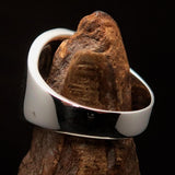 Excellent crafted Men's blue Yin Yang Ring - Sterling Silver - BikeRing4u