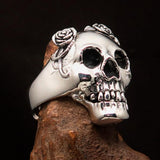Excellent crafted Lady's Biker Granny Skull Ring - Sterling Silver 925 - BikeRing4u