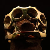 Excellent crafted Men's Brass Outlaw Biker Ring Knuckle Duster - BikeRing4u