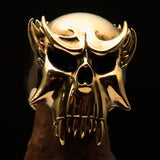 Excellent crafted Men's Brass Warlord Biker Ring Vampire Skull - BikeRing4u