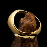 Men's Ring Cannabis Leaf Marihuana Medical Weed Symbol Black - BikeRing4u