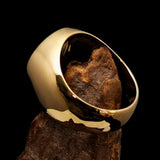 Excellent crafted Men's Pinky Ring Black Star of David - Solid Brass - BikeRing4u