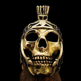 Excellent crafted Men's Skull Biker Ring Roman Centurion - Solid Brass - BikeRing4u