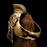 Excellent crafted Men's Skull Biker Ring Roman Centurion - Solid Brass - BikeRing4u