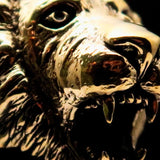 Excellent crafted Men's Brass Animal Biker Ring Royal Male Lion - BikeRing4u