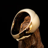 Perfectly crafted domed Men's Zodiac Cancer Ring Red - Solid Brass - BikeRing4u