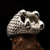 Excellent crafted shiny Men's Sterling Silver Ring Zombie Denture - BikeRing4u
