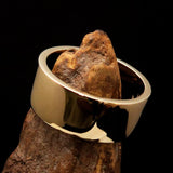 Excellent crafted Men's Cavalry Ring Red Crossed Sabers - Solid Brass - BikeRing4u