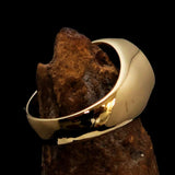 Excellent crafted Men's Biker Ring red Hebrew Skull - Solid Brass - BikeRing4u