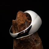 Perfectly crafted Men's round Flag Ring Cambodia - Sterling Silver - BikeRing4u