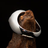 Perfectly crafted Men's round Flag Ring Cambodia - Sterling Silver - BikeRing4u