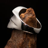 Excellent crafted Men's Roman Centurion Ring - shiny Sterling Silver - BikeRing4u