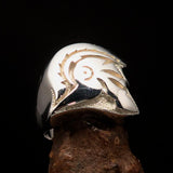 Excellent crafted Men's Roman Centurion Ring - shiny Sterling Silver - BikeRing4u