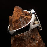 Excellent Crafted Mad Men's Sterling Silver Gaga Ring - BikeRing4u