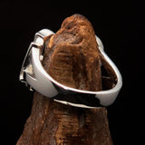 Excellent Crafted Mad Men's Sterling Silver Gaga Ring - BikeRing4u