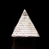 Excellent crafted Men's Ring All Seeing Eye on Pyramid - Sterling Silver - BikeRing4u