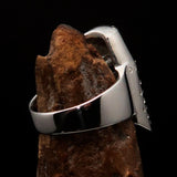 Excellent crafted Men's Medieval Ring Templar Knight Helmet - Sterling Silver - BikeRing4u